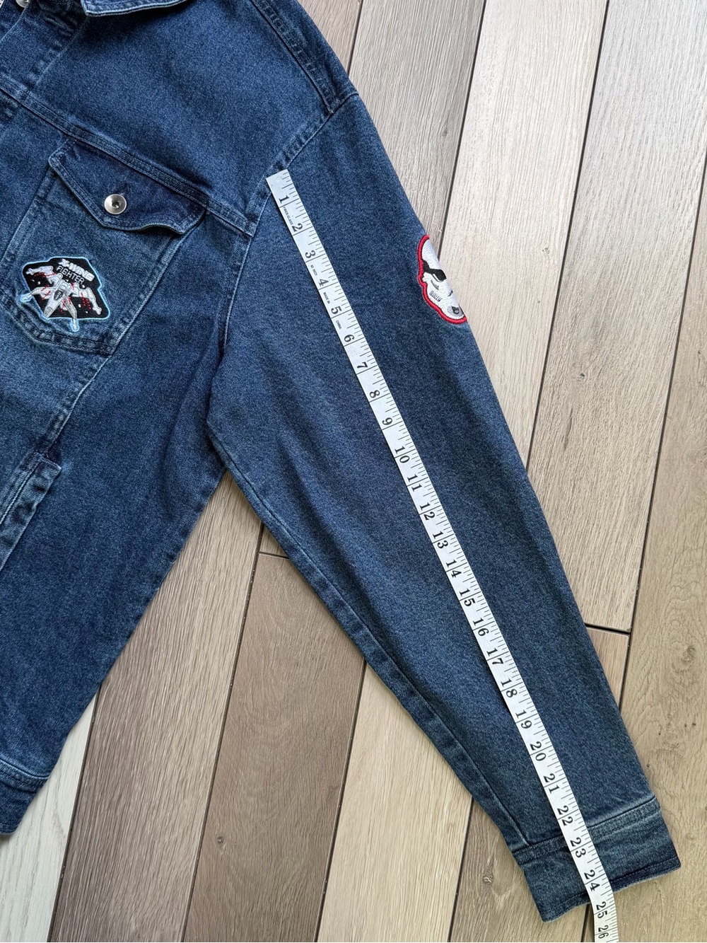 Our Universe Star Wars Ahsoka Dark & Light Side Patches Denim Jacket - Picture 5 of 10